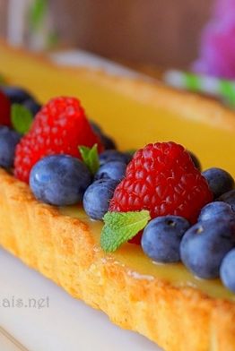 Tarte au citron et fruits rouges facile