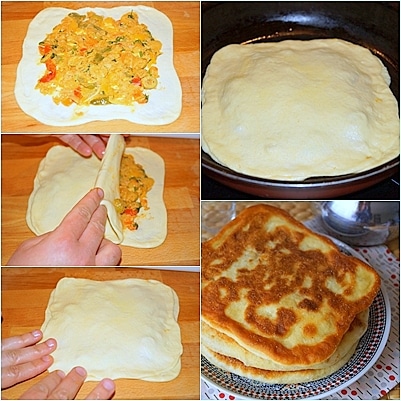 Galette farcie au thon et légumes