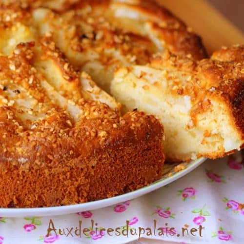 Gâteau moelleux aux poires et amandes