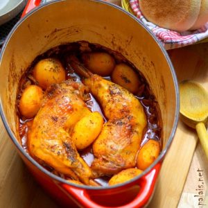 Cuisses de poulet et pomme de terre au four