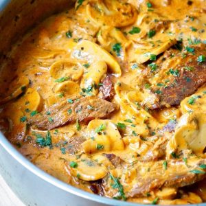 Boeuf stroganoff recette de Alain Ducasse