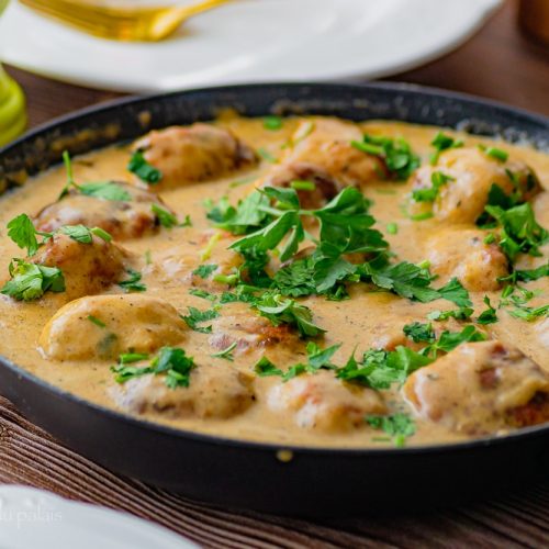 Boulettes de poulet sauce crémeuse