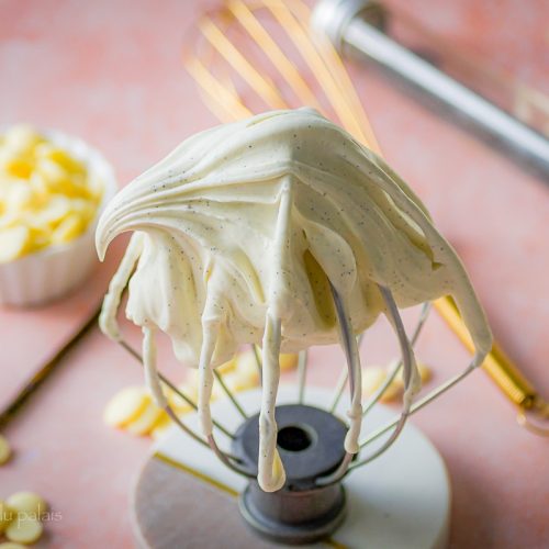 Ganache montée chocolat blanc vanille