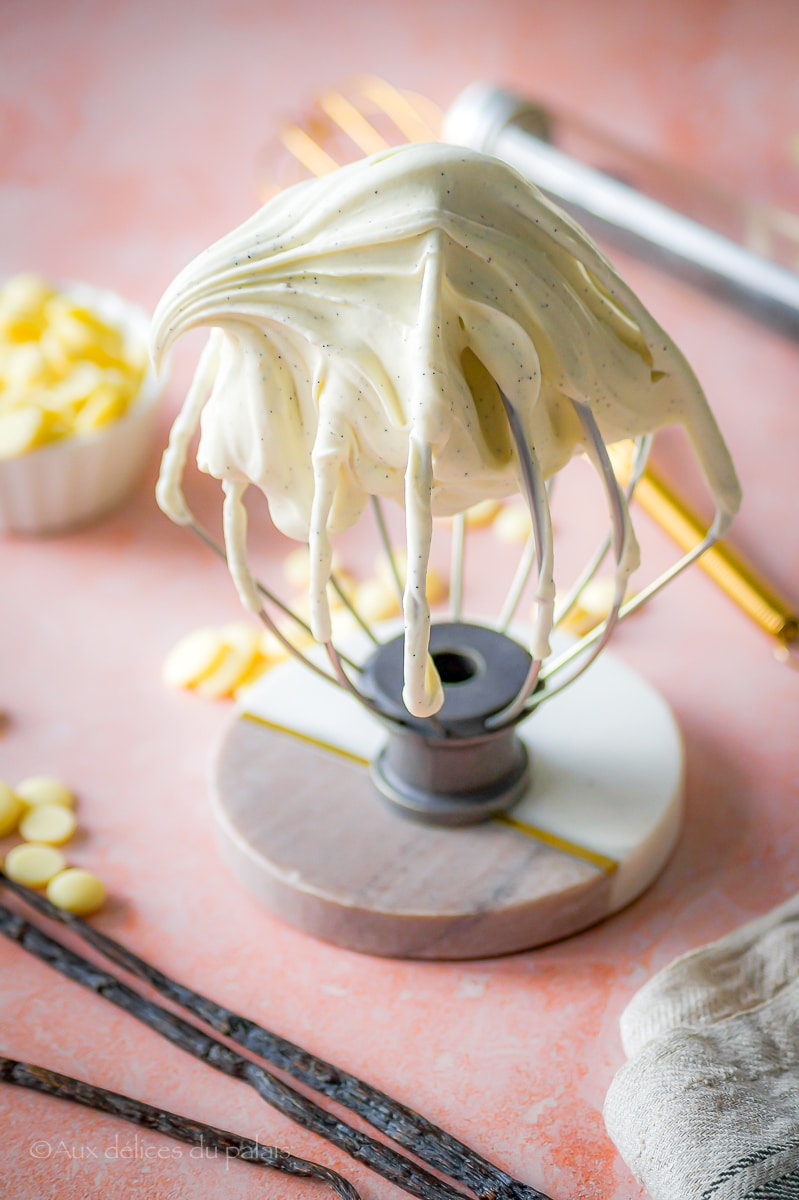 Recette Moelleux vanille et ganache au chocolat blanc sur Chefclub daily