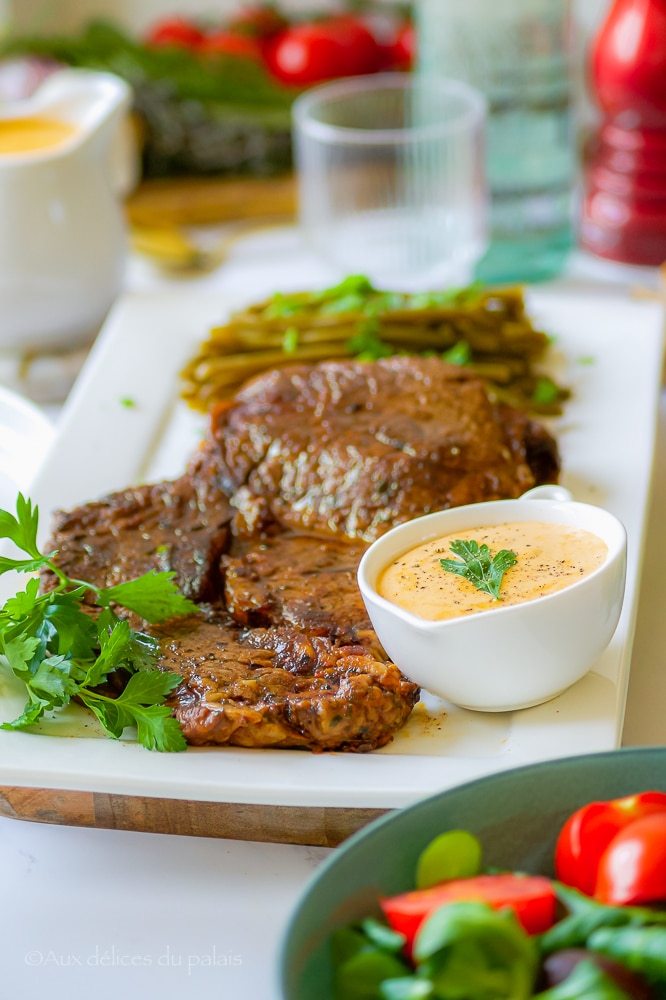 recette escalope de boeuf sautée et sauce crémeuse  