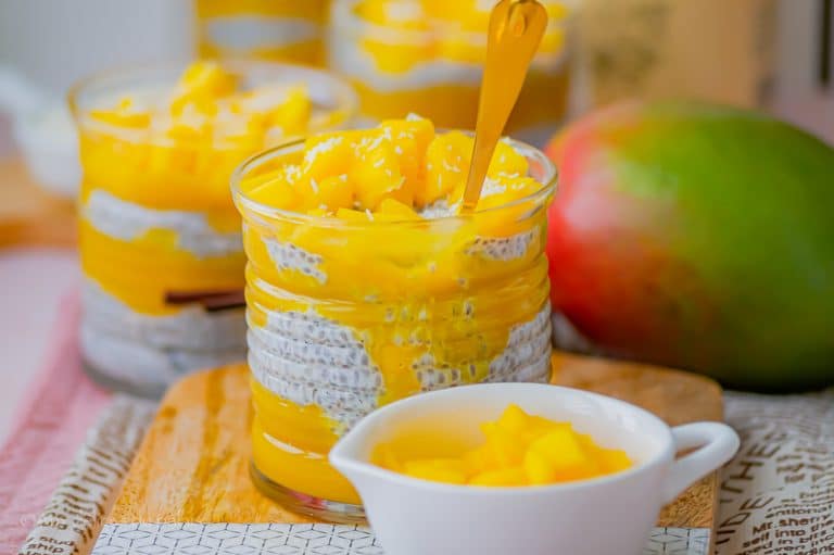 Pudding De Chia Au Lait De Coco Et Mangue Aux D Lices Du Palais