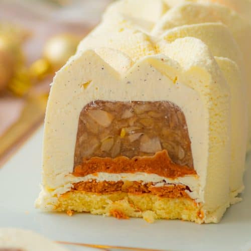 Recette bûche poire vanille et praliné