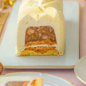 Recette bûche poire vanille et praliné