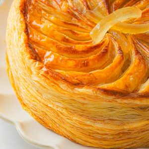 Recette galette des rois amande citron et citron confit