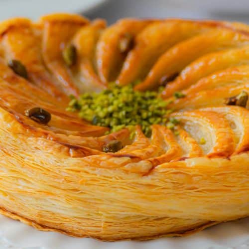 Galette des rois pistache et fleur d'oranger