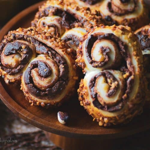 Recette de Palmiers au nutella et pralin de noisette