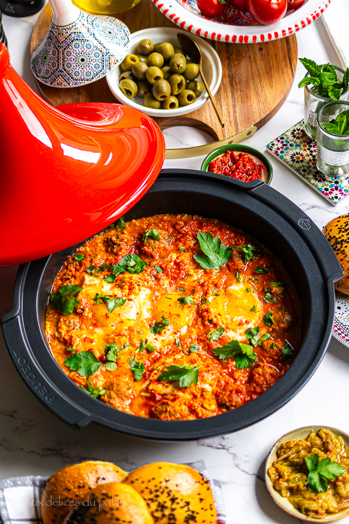 Tajine de Kefta aux œufs à la marocaine