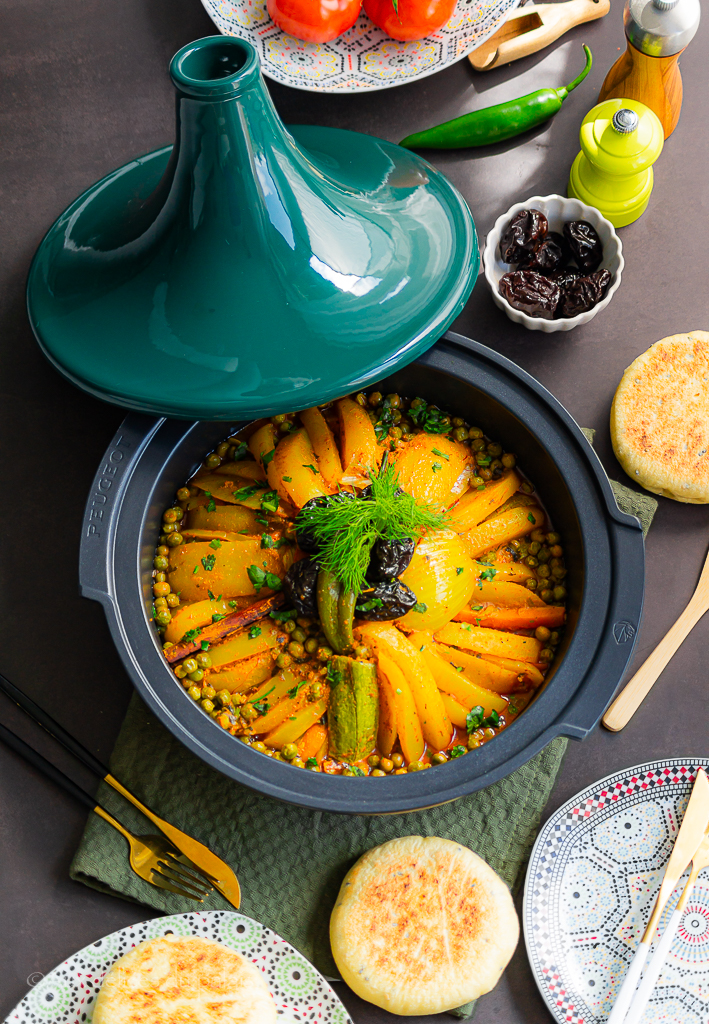 recette tagine marocain aux légumes et pruneaux 