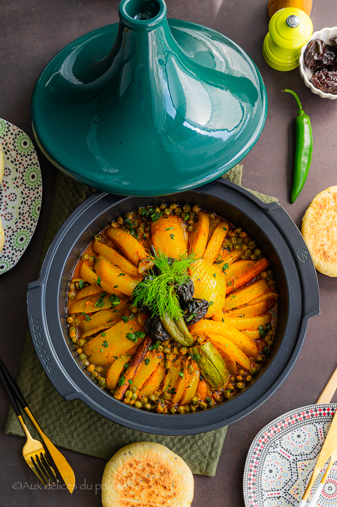 recette tajine marocain petits pois pommes de terre et carottes