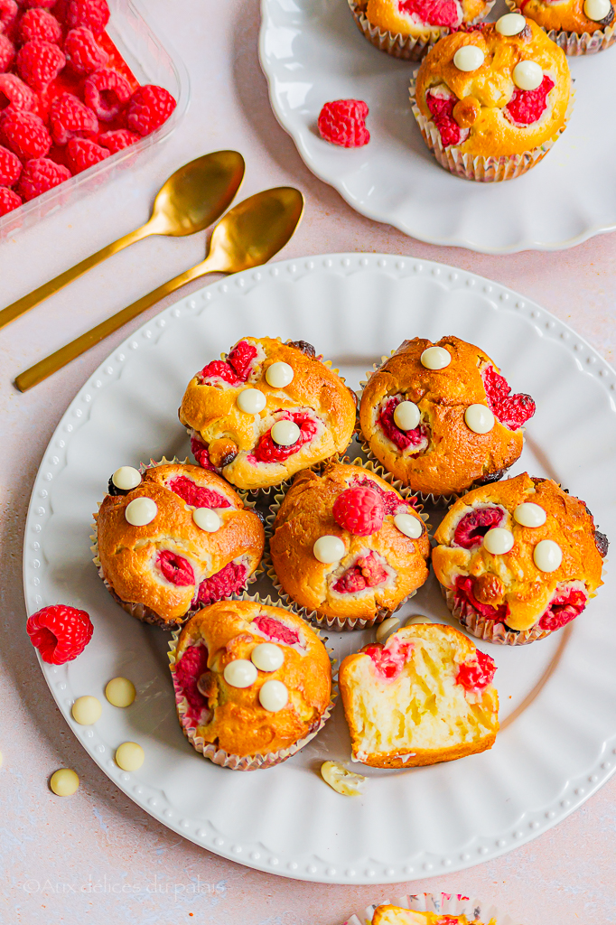 recette muffins aux framboises ultra moelleux