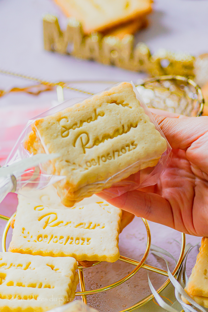 Recette biscuits sablés personnalisés Mariage