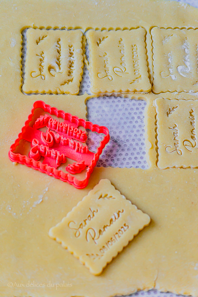 Recette biscuits sablés personnalisés Mariage