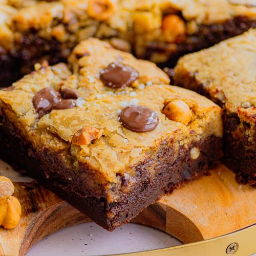 Brookies recette gâteau (mi-brownie, mi-cookies)