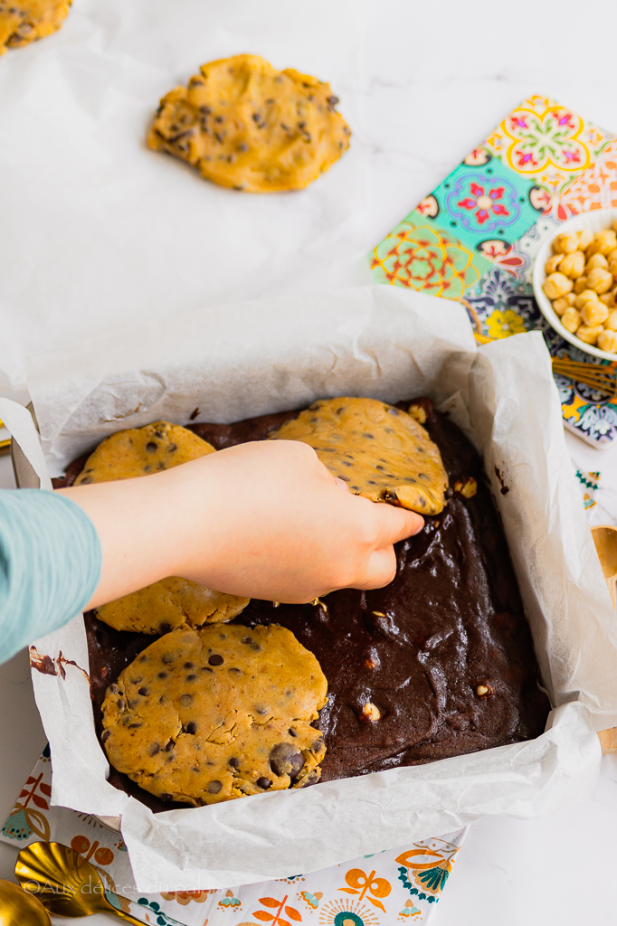 Brookies recette gâteau (mi-brownie, mi-cookies)