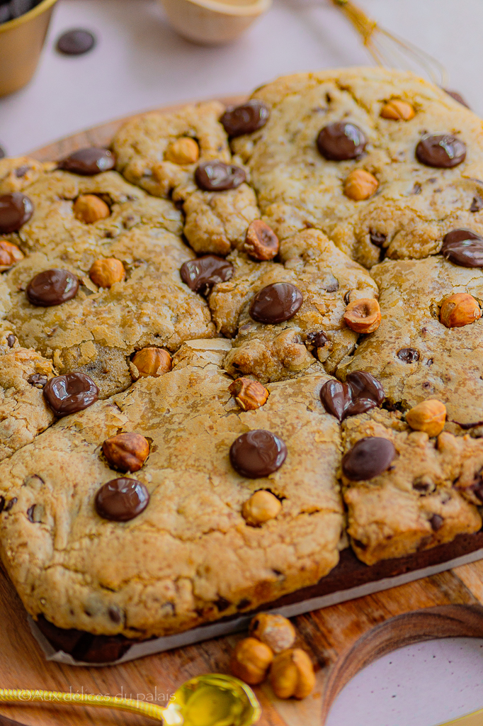 Brookies recette gâteau (mi-brownie, mi-cookies)