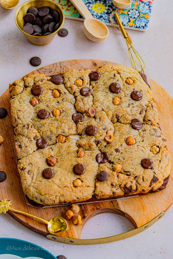 Brookies au chocolat, pépites et noisettes