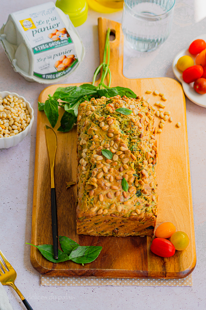 Cake aux tomates séchées feta et basilic