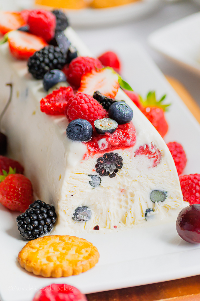 crème glacée sans machine aux fraises et framboises