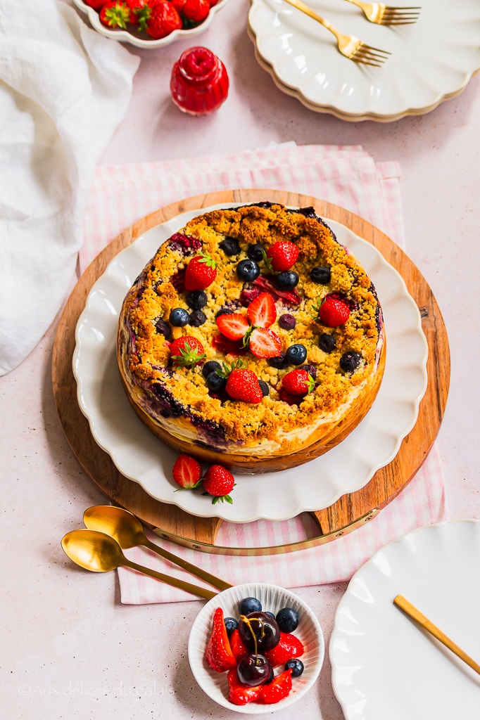 Cheesecake crumble aux fruits rouges façon IKea