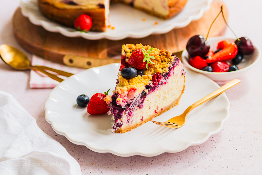 Cheesecake crumble aux fruits rouge façon IKea