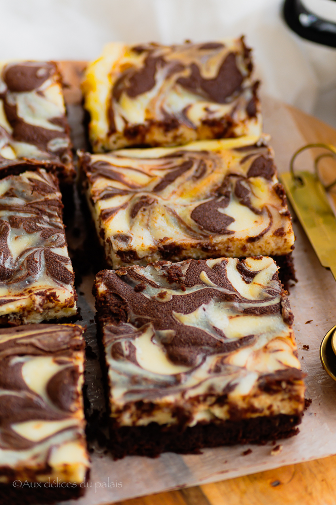 recette brownie au chocolat et cheesecake à la vanille