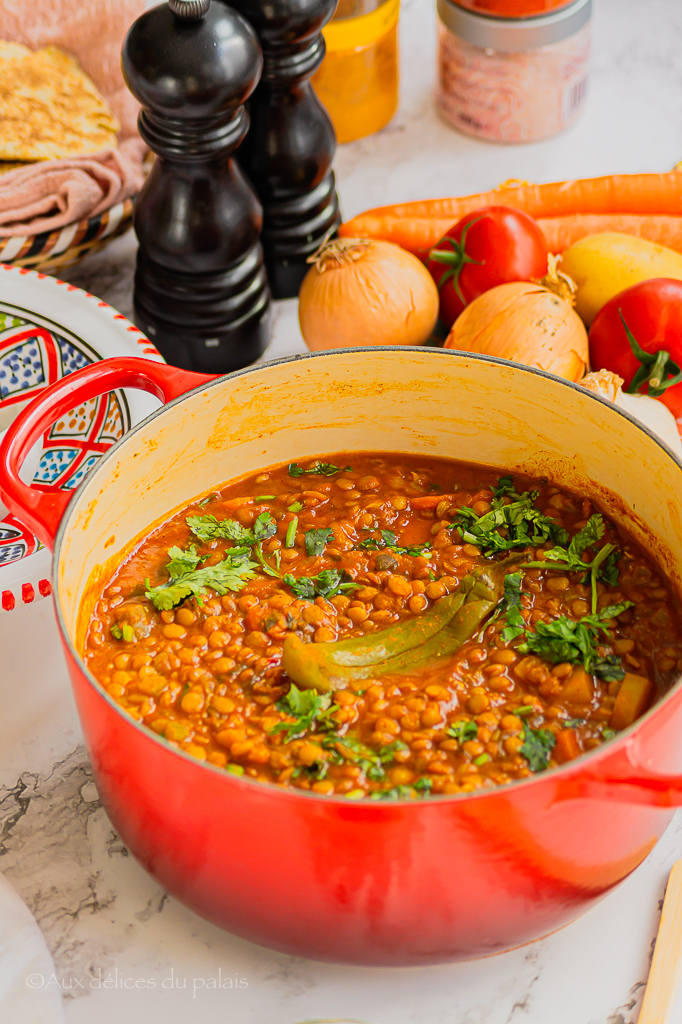 Recette Lentilles à la Marocaine (sans viande)