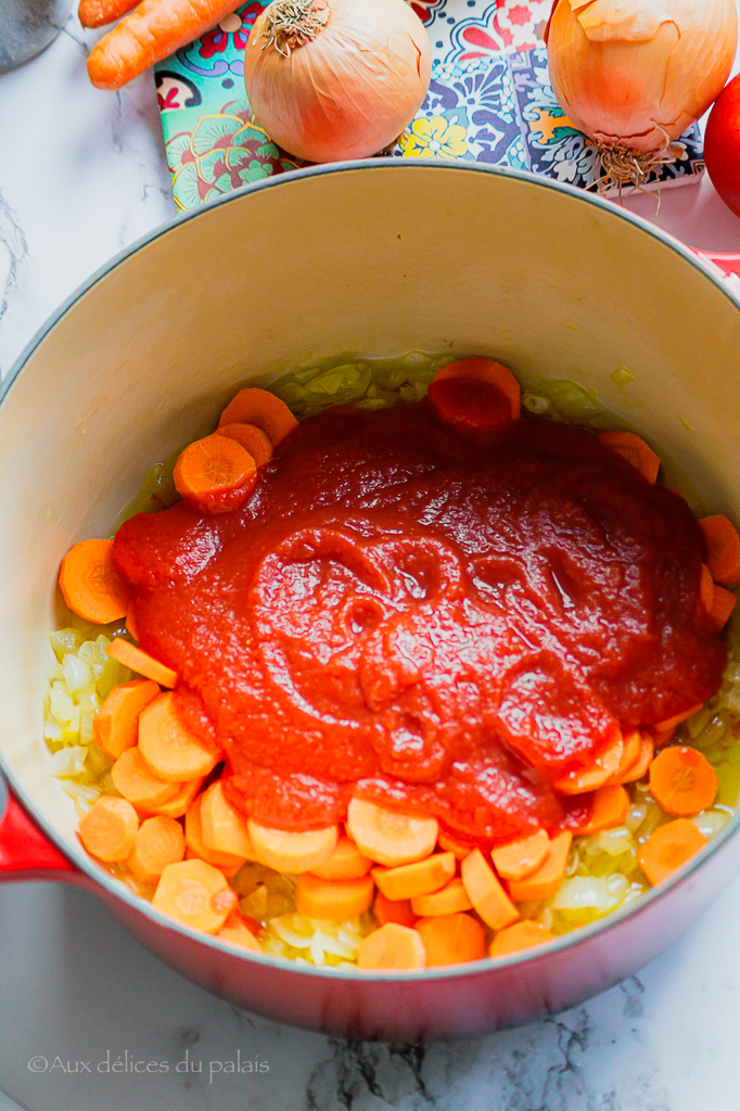 recette de ragoût de lentilles maghrébin sans viande