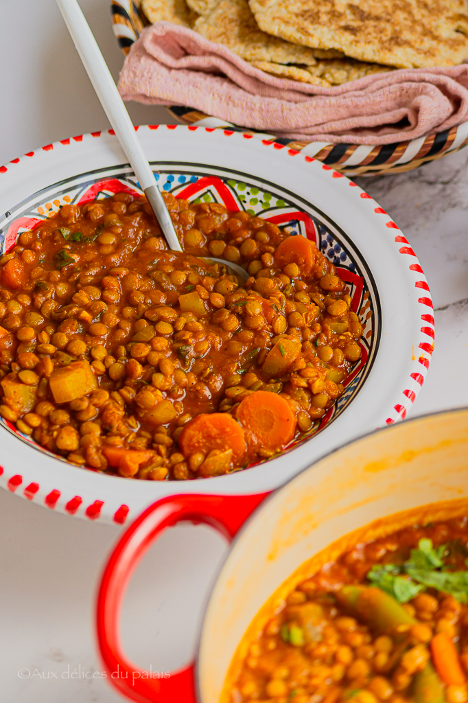 Recette Lentilles à la Marocaine (sans viande)