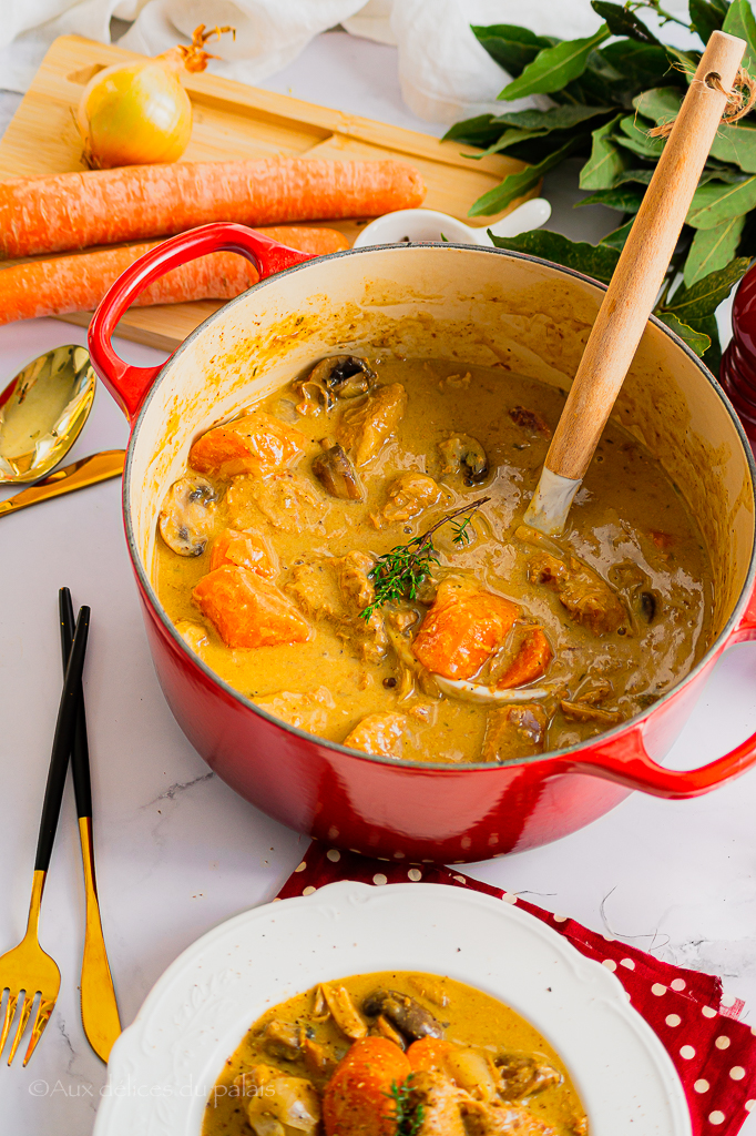 Blanquette de veau à l'ancienne sans alcool