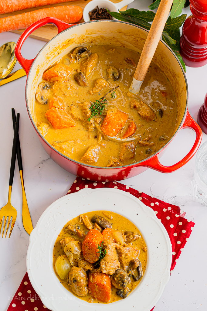 recette Blanquette de veau aux oignons grelots