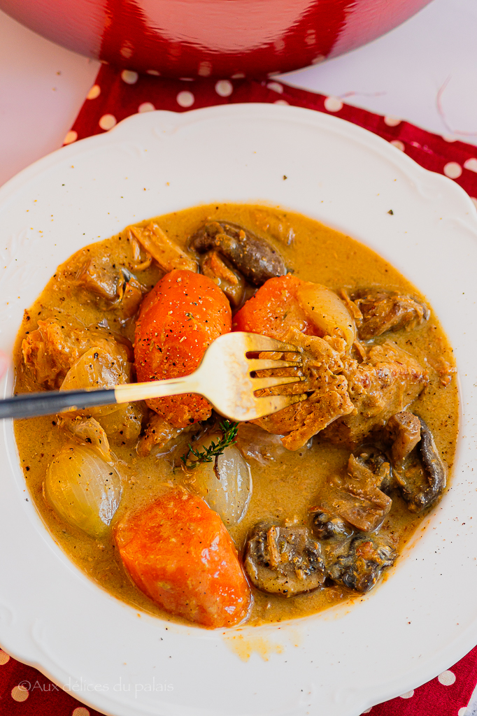 recette Blanquette de veau aux oignons grelots