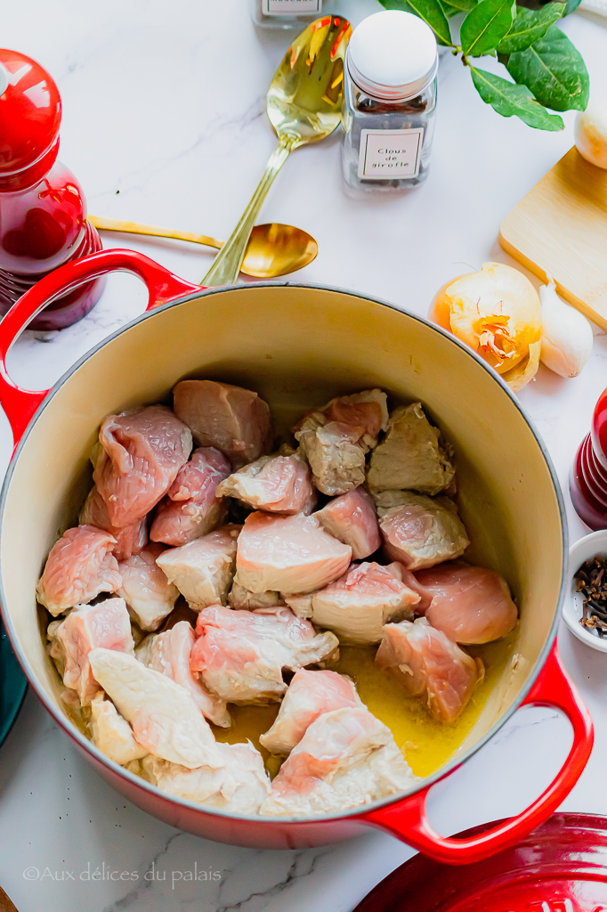 recette veau sauté à la crème et champignons 