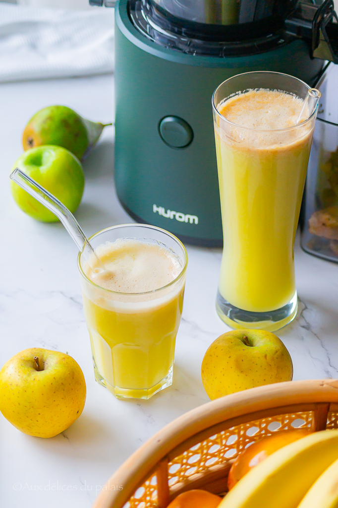 jus de pommes et poires à l'extracteur de jus