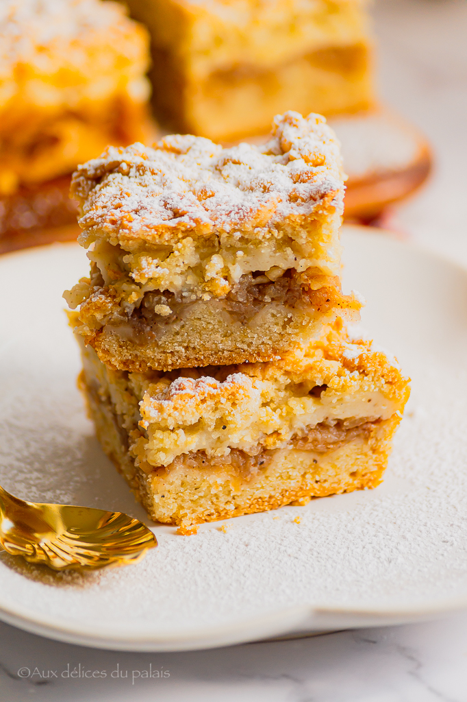 Sbriciolata aux pommes et crème pâtissière à la vanille 