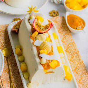 Bûche glacée exotique (mangue, coco et passion)