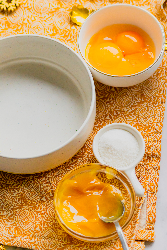 crème anglaise pour bûche glacée coco aux fruits exotiques