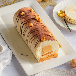 Bûche Kinder Bueno vanille noisette