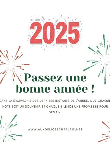 Bonne année 2025 meilleurs voeux