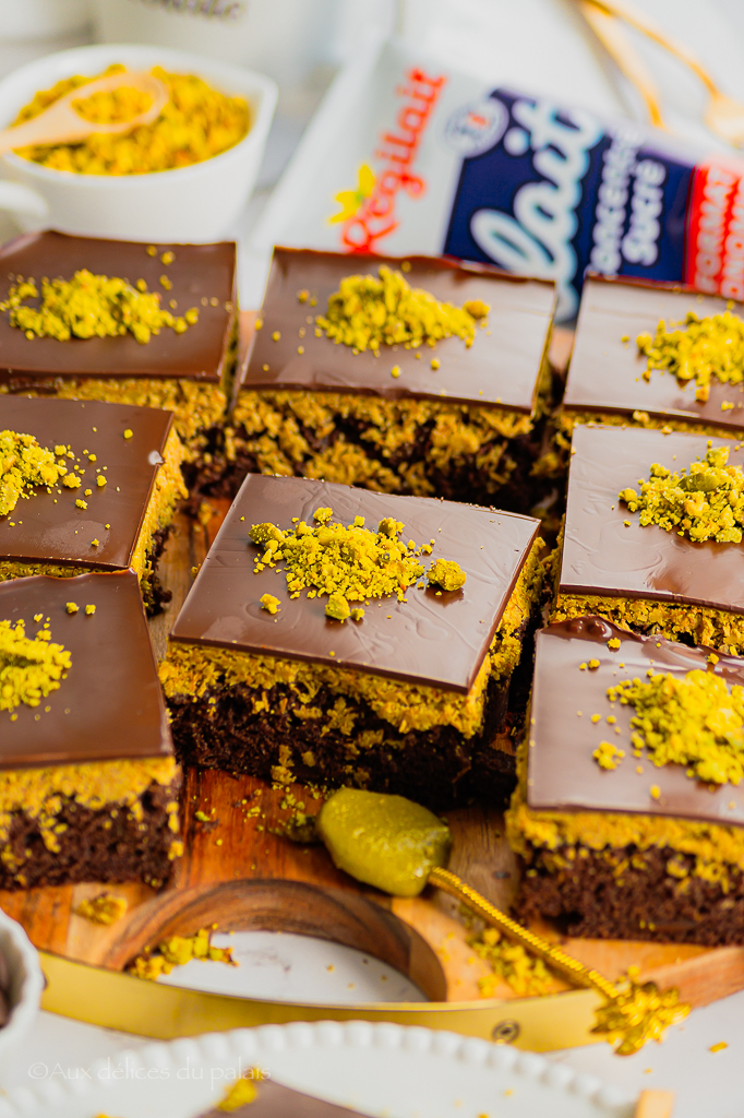 Brownie Kunafa Pistache et Chocolat