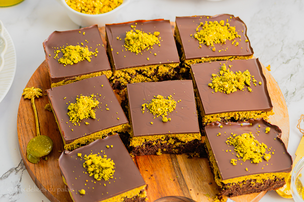 Brownie Kunafa Pistache et Chocolat